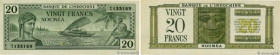 Country : NEW CALEDONIA 
Face Value : 20 Francs 
Date : (1944) 
Period/Province/Bank : Banque de l'Indochine 
Catalogue reference : P.49 
Additional r...