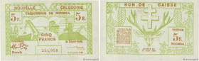 Country : NEW CALEDONIA 
Face Value : 5 Francs 
Date : 15 juin 1943 
Period/Province/Bank : Trésorerie de Nouméa 
Catalogue reference : P.58 
Addition...