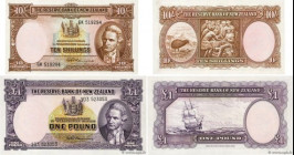 Country : NEW ZEALAND 
Face Value : 10 Shillings et 1 Pound Lot 
Date : (1960-1967) 
Period/Province/Bank : The Reserve Bank of New Zealand 
Catalogue...