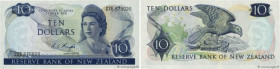 Country : NEW ZEALAND 
Face Value : 10 Dollars 
Date : (1975-1977) 
Period/Province/Bank : The Reserve Bank of New Zealand 
Catalogue reference : P.16...