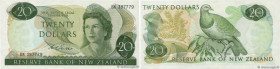Country : NEW ZEALAND 
Face Value : 20 Dollars 
Date : (1968-1975) 
Period/Province/Bank : The Reserve Bank of New Zealand 
Catalogue reference : P.16...