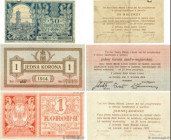 Country : POLAND 
Face Value : 50 Halerzy et 1 Korona (2) Lot 
Date : 1914-1919 
Period/Province/Bank : Émission de Nécessité 
French City : Lwow 
Cat...