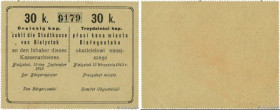 Country : POLAND 
Face Value : 30 Kopeks 
Date : 15 septembre 1915 
Period/Province/Bank : Émission de Nécessité 
French City : Bialystock 
Catalogue ...