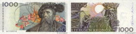 Country : SWEDEN 
Face Value : 1000 Kronor 
Date : 1992 
Period/Province/Bank : Sveriges Riksbank 
Catalogue reference : P.60a 
Alphabet - signatures ...