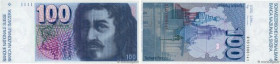 Country : SWITZERLAND 
Face Value : 100 Francs 
Date : 1981 
Period/Province/Bank : Banque Nationale Suisse 
Catalogue reference : P.57d 
Alphabet - s...