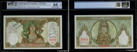 Country : TAHITI 
Face Value : 1000 Francs Spécimen 
Date : (1961) 
Period/Province/Bank : Banque de l'Indochine 
Catalogue reference : P.14ds 
Additi...