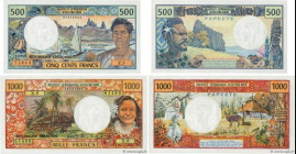 Country : TAHITI 
Face Value : 500 et 1000 Francs Lot 
Date : (1985) 
Period/Province/Bank : Institut d'Émission d'Outre-Mer 
Catalogue reference : P....