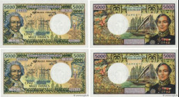 Country : TAHITI 
Face Value : 5000 Francs Consécutifs 
Date : (1985) 
Period/Province/Bank : Institut d'Émission d'Outre-Mer 
Catalogue reference : P...
