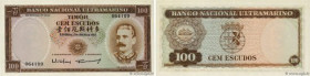Country : TIMOR 
Face Value : 100 Escudos 
Date : 02 janvier 1959 
Period/Province/Bank : Banco Nacional Ultramarino 
Catalogue reference : P.24a 
Alp...