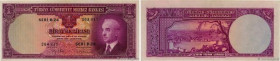 Country : TURKEY 
Face Value : 1 Lira 
Date : (1942) 
Period/Province/Bank : Türkiye Cumhuriyet Merkez Bankasi 
Catalogue reference : P.135 
Alphabet ...