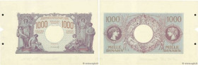 Country : YUGOSLAVIA 
Face Value : 1000 Dinara Épreuve 
Date : (1919) 
Period/Province/Bank : Ministère des Finances du Royaume des Serbes, Croates et...