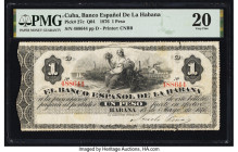 Cuba El Banco Espanol de la Habana 1 Peso 15.5.1876 Pick 27c PMG Very Fine 20. 

HID09801242017

© 2022 Heritage Auctions | All Rights Reserved