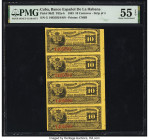 Cuba El Banco Espanol de la Habana 10 Centavos 1883 Pick 30d2 Sheet of 4 Examples PMG About Uncirculated 55 EPQ. 

HID09801242017

© 2022 Heritage Auc...