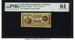 Cuba El Banco Espanol de la Habana 25 Centavos 1.7.1872 Pick 31a PMG Choice Uncirculated 64. 

HID09801242017

© 2022 Heritage Auctions | All Rights R...