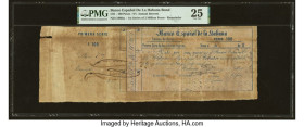 Cuba Banco Espanola de la Habana Bond 100 Pesos ND (1860s) Pick Unlisted PMG Very Fine 25. A gigantic and uncut bond, this note is for 100 Pesos from ...