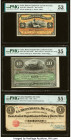 Cuba Banco Espanol De La Isla De Cuba (2); Republica De Cuba 5; 10; 1 Pesos 15.2.1897; 15.5.1896; 17.8.1869 Pick 48c; 49d; 61 Three Examples PMG About...