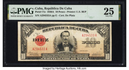 Cuba Republica de Cuba 10 Pesos 1936(A) Pick 71c PMG Very Fine 25. 

HID09801242017

© 2022 Heritage Auctions | All Rights Reserved