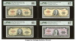 Cuba Banco Nacional de Cuba Group Lot of 4 Examples PMG Superb Gem Unc 67 EPQ (2); Gem Uncirculated 66 EPQ; Gem Uncirculated 65 EPQ. 

HID09801242017
...