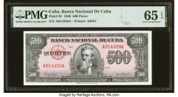 Cuba Banco Nacional de Cuba 500 Pesos 1950 Pick 83 PMG Gem Uncirculated 65 EPQ. 

HID09801242017

© 2022 Heritage Auctions | All Rights Reserved