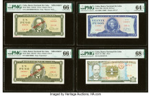 Cuba Banco Nacional de Cuba Group Lot of 11 Examples PMG Superb Gem Unc 68 EPQ; Superb Gem Unc 67 EPQ; Gem Uncirculated 66 EPQ (6); Choice Uncirculate...