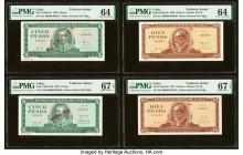 Cuba Banco Nacional de Cuba Group Lot of 7 Collector Series Specimen PMG Superb Gem Unc 67 EPQ (3); Gem Uncirculated 66 EPQ; Gem Uncirculated 65 EPQ; ...