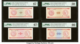 Cuba Banco Nacional de Cuba Group Lot of 13 Foreign Exchange Certificates PMG Superb Gem Unc 68 EPQ; Superb Gem Unc 67 EPQ (4); Gem Uncirculated 66 EP...