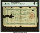 Dominican Republic Intendencia de Santo Domingo 2 Pesos Fuertes 1.5.1862 Pick 48 PMG Good 4 Net. A mere 12 of these rare banknotes are currently grade...