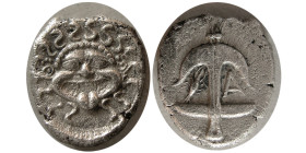 THRACE, Apollonia Pontika. Mid-late 4th century BC. AR Drachm