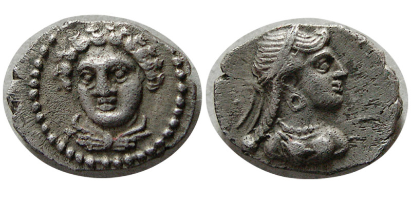 CILICIA, Tarsos. Tarkumuwa (Datames). 384-361/0 BC. AR Obol (0.75 gm; 11 mm). Sa...