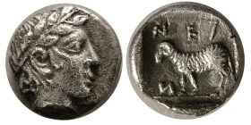 TROAS, Neamdreia. 5th. Century BC. AR Obol. Rare.