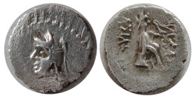 PARTHIAN KINGS. Phriapatios to Mithradates I. AR Obol. RRR.