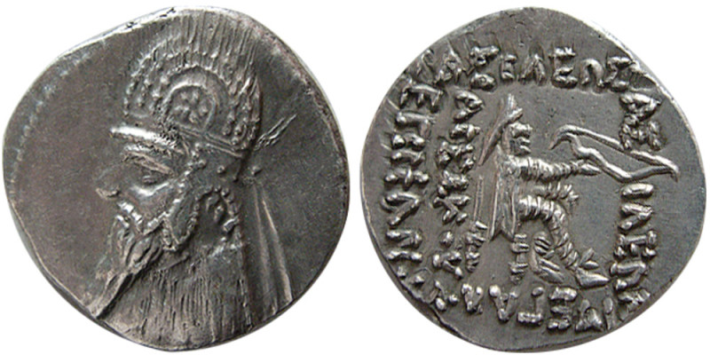 KINGS of PARTHIA. Mithradates II (121-91 BC). AR Drachm (4.12 gm; 20 mm). Ekbata...