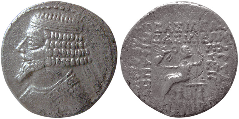 KINGS of PARTHIA. Tiridates (Circa 27 BC). AR tetradrachm (14.59 gm; 29 mm). Sel...