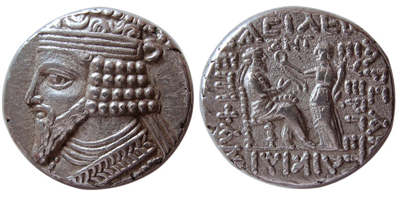 KINGS of PARTHIA; Gotarzes II. Circa AD 44-51. AR Tetradrachm (14.35 gm; 25 mm)....