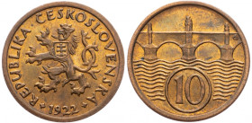 Czechoslovakia, 10 Haler 1922