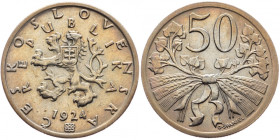 Czechoslovakia, 50 Haler 1924