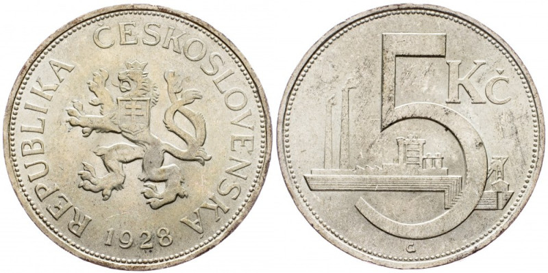 Czechoslovakia, 5 Koruna 1928 Czechoslovakia, 5 Koruna 1928, Ag, KM# 11; EF

G...