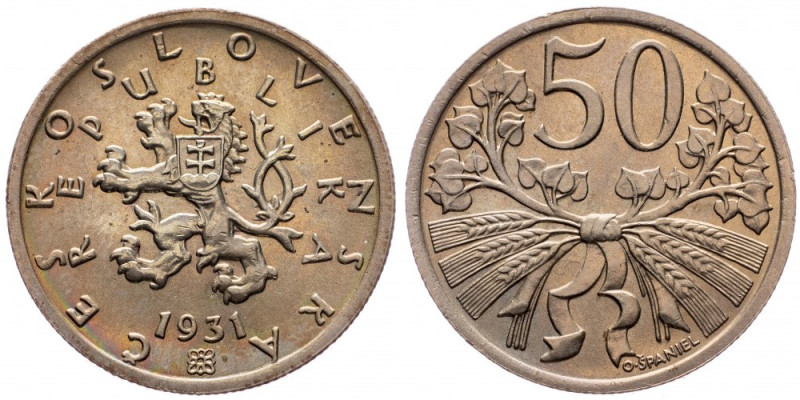 Czechoslovakia, 50 Haler 1931 Czechoslovakia, 50 Haler 1931, KM# 2; aUNC

Grad...