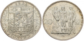 Czechoslovakia, 20 Koruna 1934