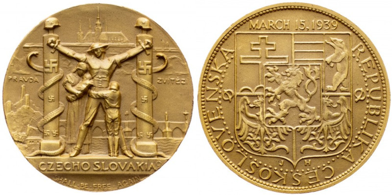 Czechoslovakia, Medal 1939 Czechoslovakia, Medal 1939, 23,238 g|Pravda zvítězí, ...