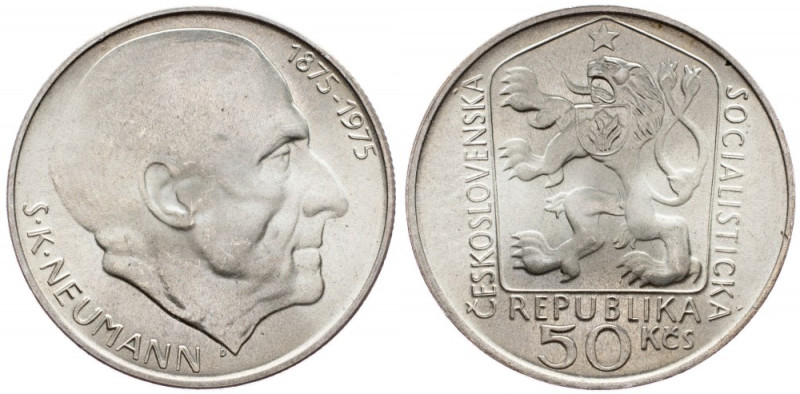Czechoslovakia, 50 koruna 1975 Czechoslovakia, 50 koruna 1975, Ag, KM# 83|Toned;...