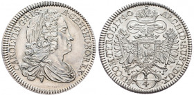 Charles VI., 1/4 Thaler 1740, Hall