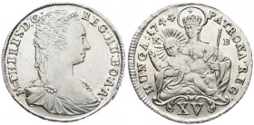 Maria Tsia, 15 Kreuzer 1744, Kremnitz