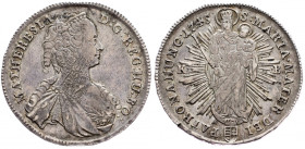 Maria Tsia, 1/2 Thaler 1745, Kremnitz