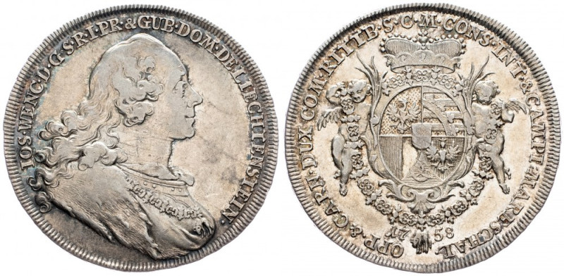 Joseph Wenzel, 1/2 Thaler 1758, Vienna Joseph Wenzel, 1/2 Thaler 1758, Vienna, 1...