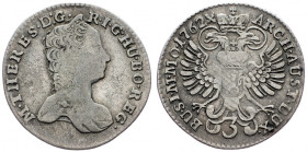 Maria Tsia, 3 Kreuzer 1762, Prag