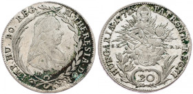 Maria Tsia, 20 Kreuzer 1775, Kremnitz
