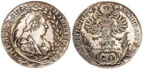 Maria Tsia, 20 Kreuzer 1779, Prag