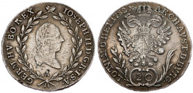 Joseph II., 20 Kreuzer 1782, Vienna