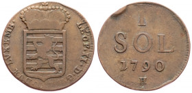 Leopold II., 1 Sol 1790, Günzburg